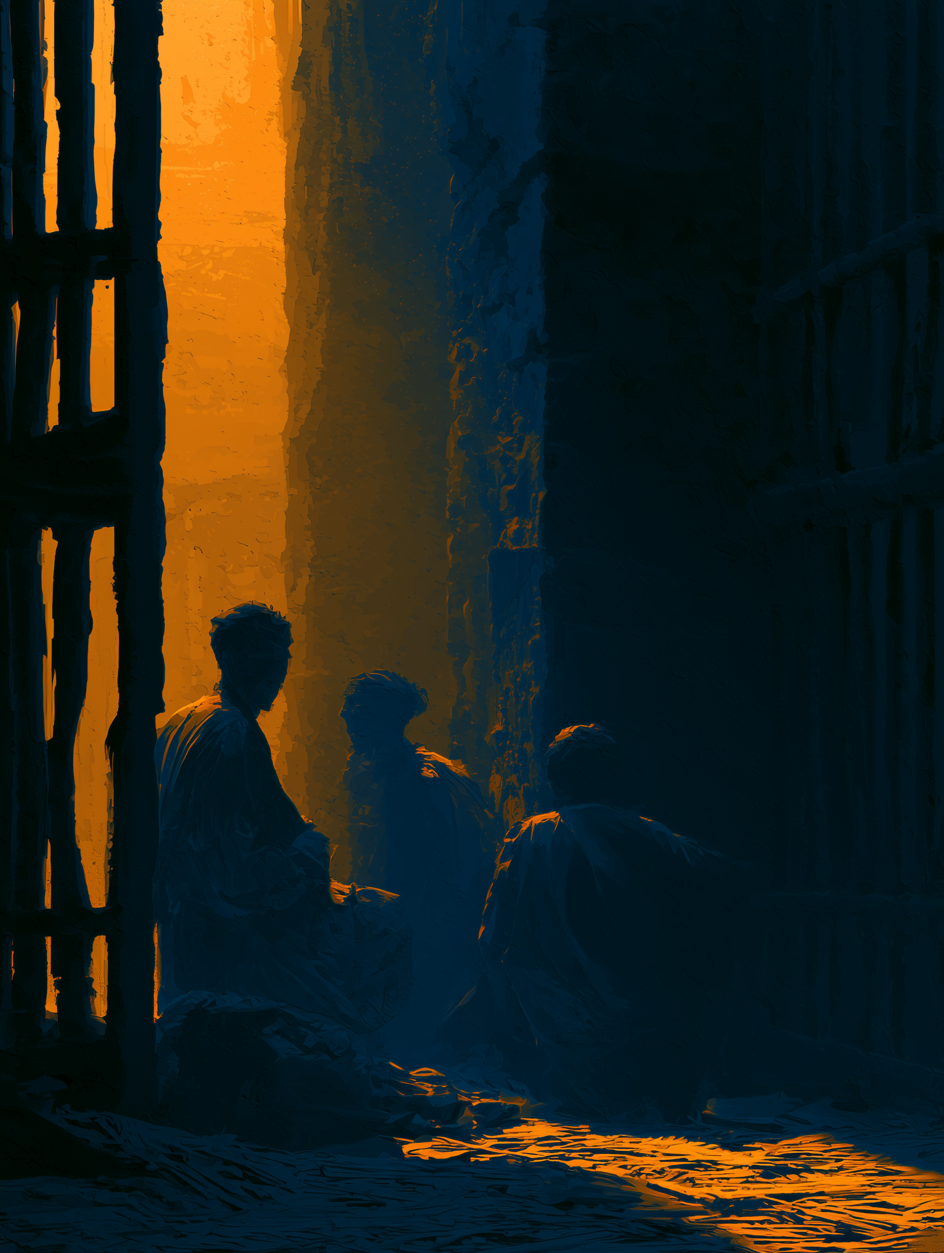 Two men play chess - Cage Of Souls 